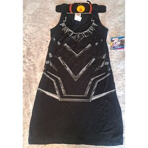 Marvel Black Panther Tank Dress Rubies Costume Co Black Graphic Womens Large NEW